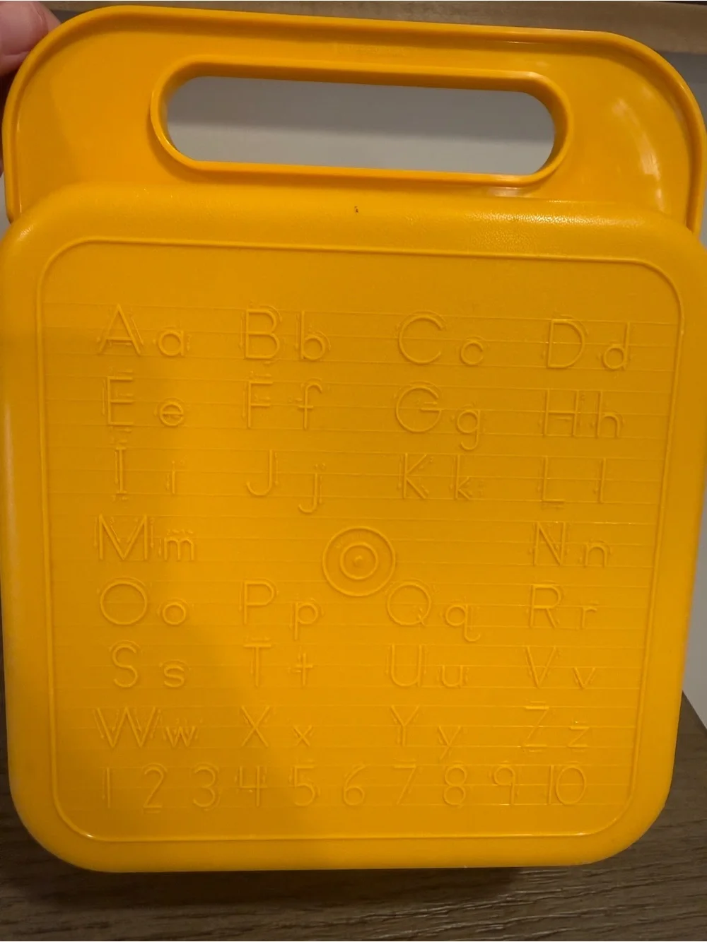 Vintage Tupperware Tuppertoys Storage Carrying Case Lunchbox with 4 Stencils